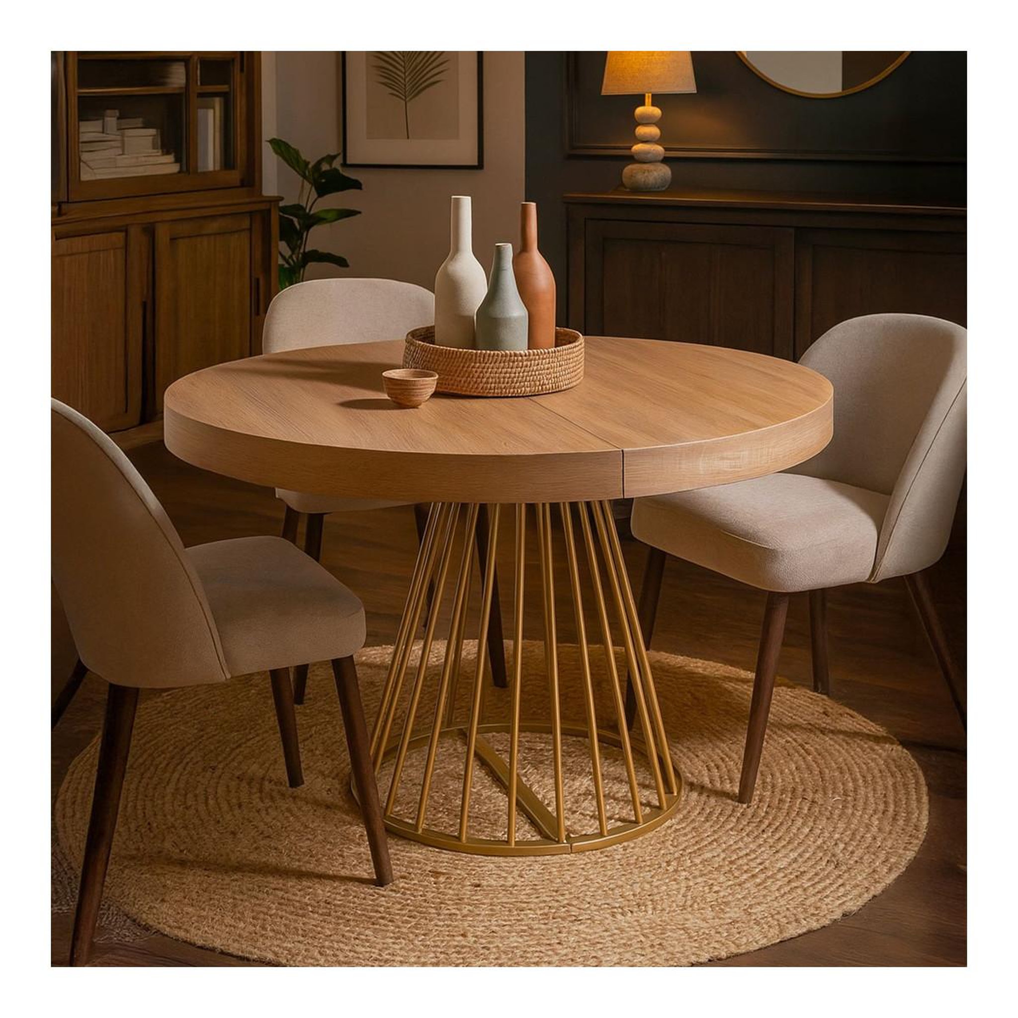 Voir la diapositive 3 : Paris Prix Table de repas extensible  resoa  110-260cm chêne