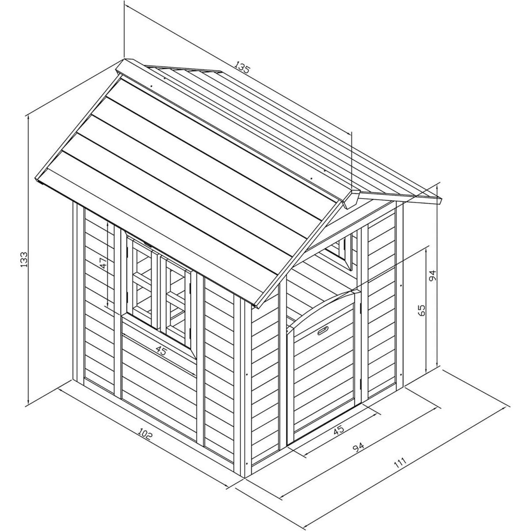 Voir la diapositive 3 : Axi House Maisonnette Lodge gris blanc