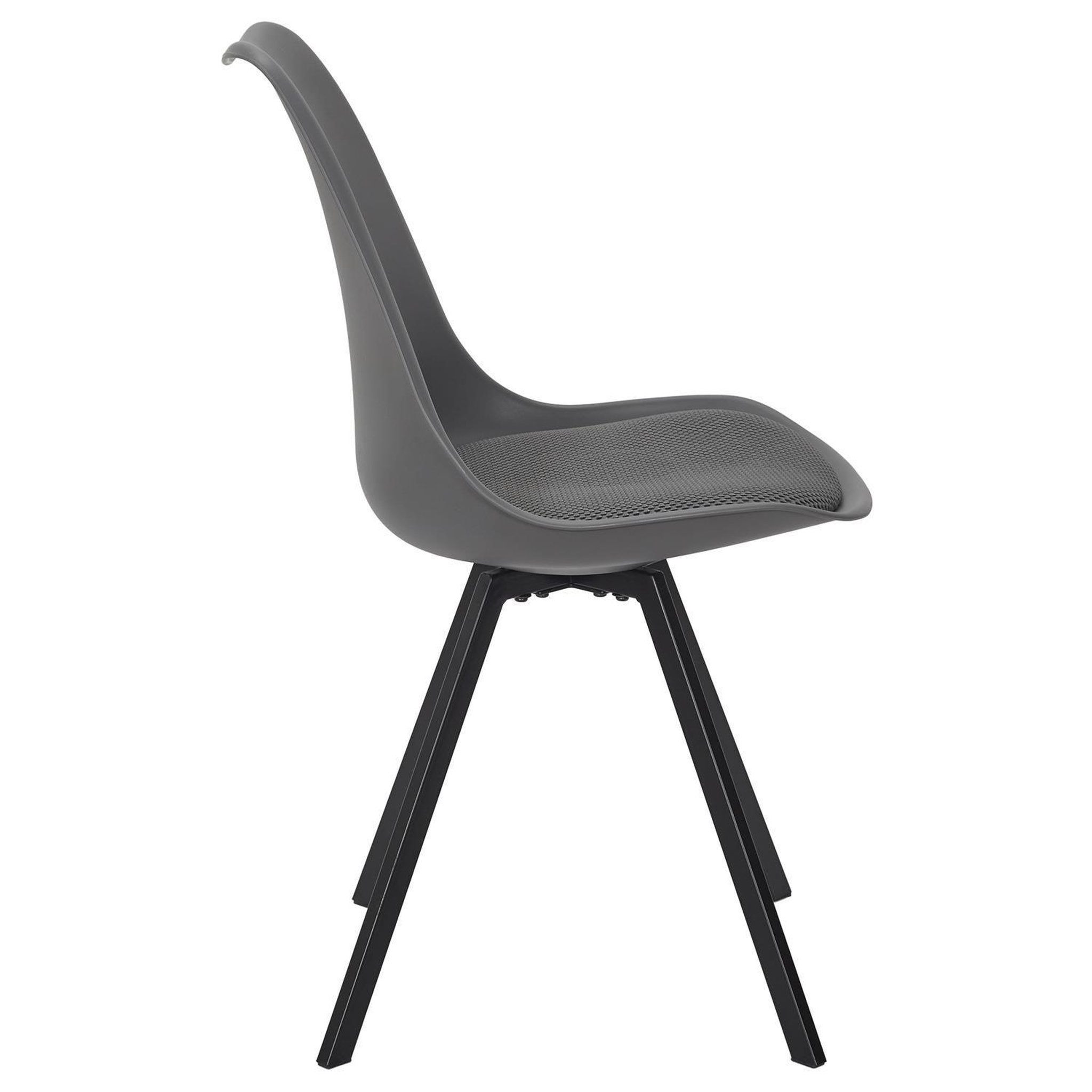 Voir la diapositive 4 : TOILINUX Lot de 4 chaises avec coussin ATOME