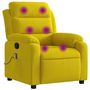 Voir la diapositive 2 : VIDAXL Fauteuil de massage inclinable jaune velours