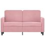 Voir la diapositive 3 : VIDAXL Canape a 2 places Rose 120 cm Velours
