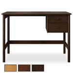 IDIMEX Bureau MARLO H 76 cm 2 tiroirs en bois massif. Coloris disponibles : Marron