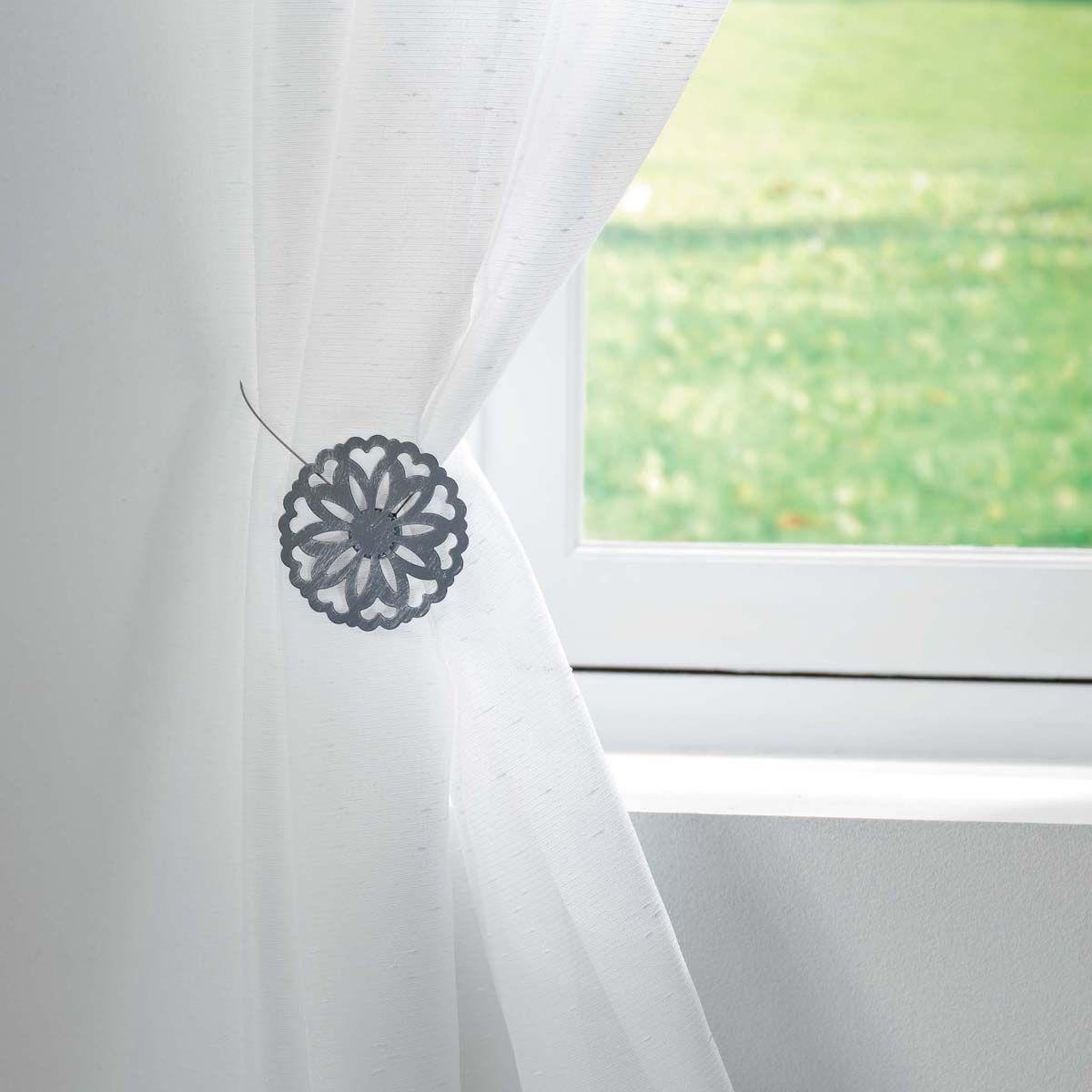 Voir la diapositive 3 : Douceur d'Intérieur Embrasse de rideau aimantée  emmy  30cm gris