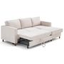 Voir la diapositive 2 : LISA DESIGN Jake - canapé d'angle droit 4 places convertible avec coffre en tissu velours relief