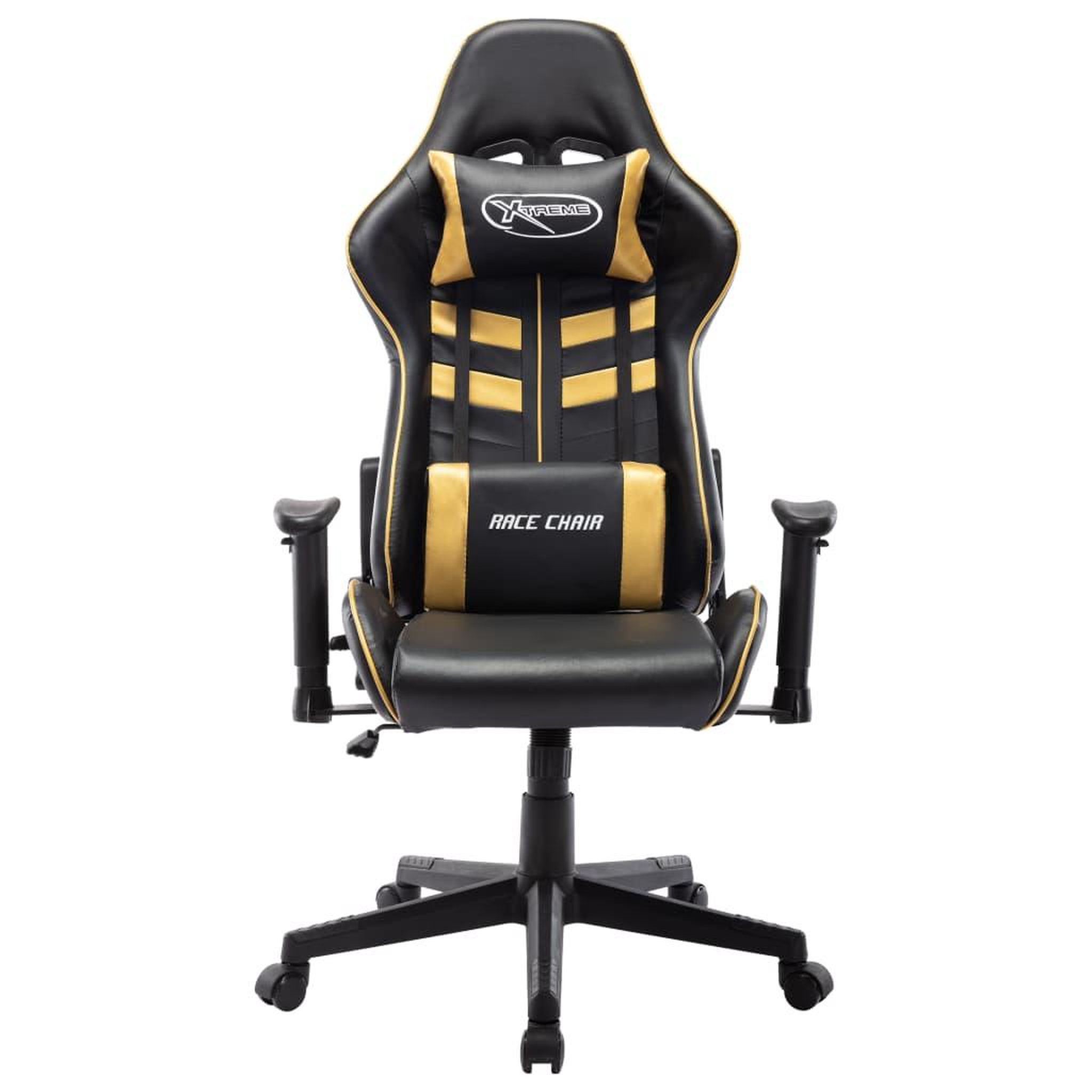 Voir la diapositive 2 : VIDAXL Chaise de jeu Noir et dore Cuir artificiel