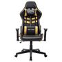 Voir la diapositive 2 : VIDAXL Chaise de jeu Noir et dore Cuir artificiel