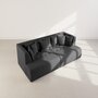 Voir la diapositive 3 : LISA DESIGN Onyx - canapé droit 4 places avec double méridienne - assise profonde - en velours côtelé