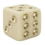 Voir la diapositive 1 : Paris Prix Dé Déco en Résine  Quarzy  8cm Blanc & Or