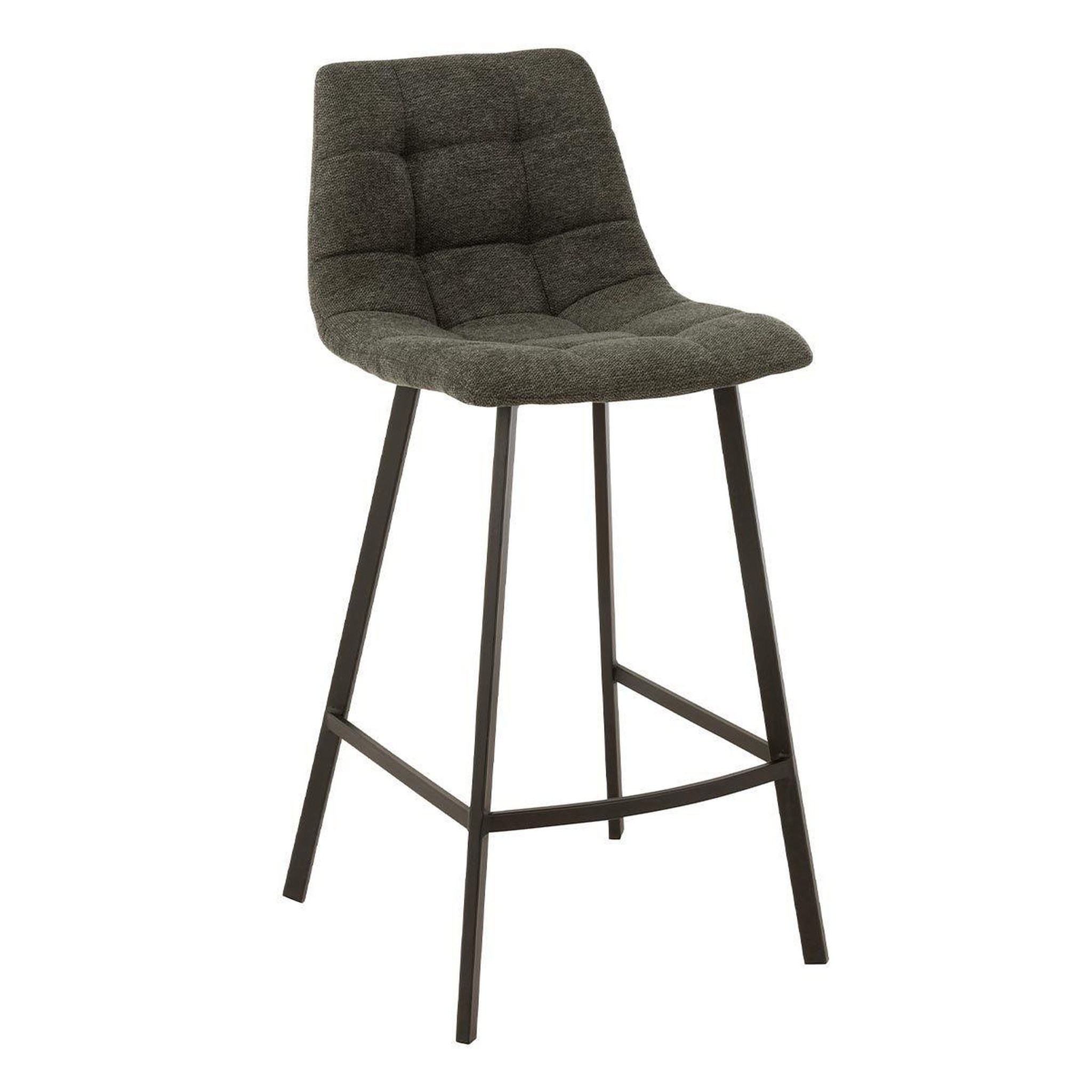 J-LINE Chaise de Bar Design  Stéphane  95cm Gris Foncé
