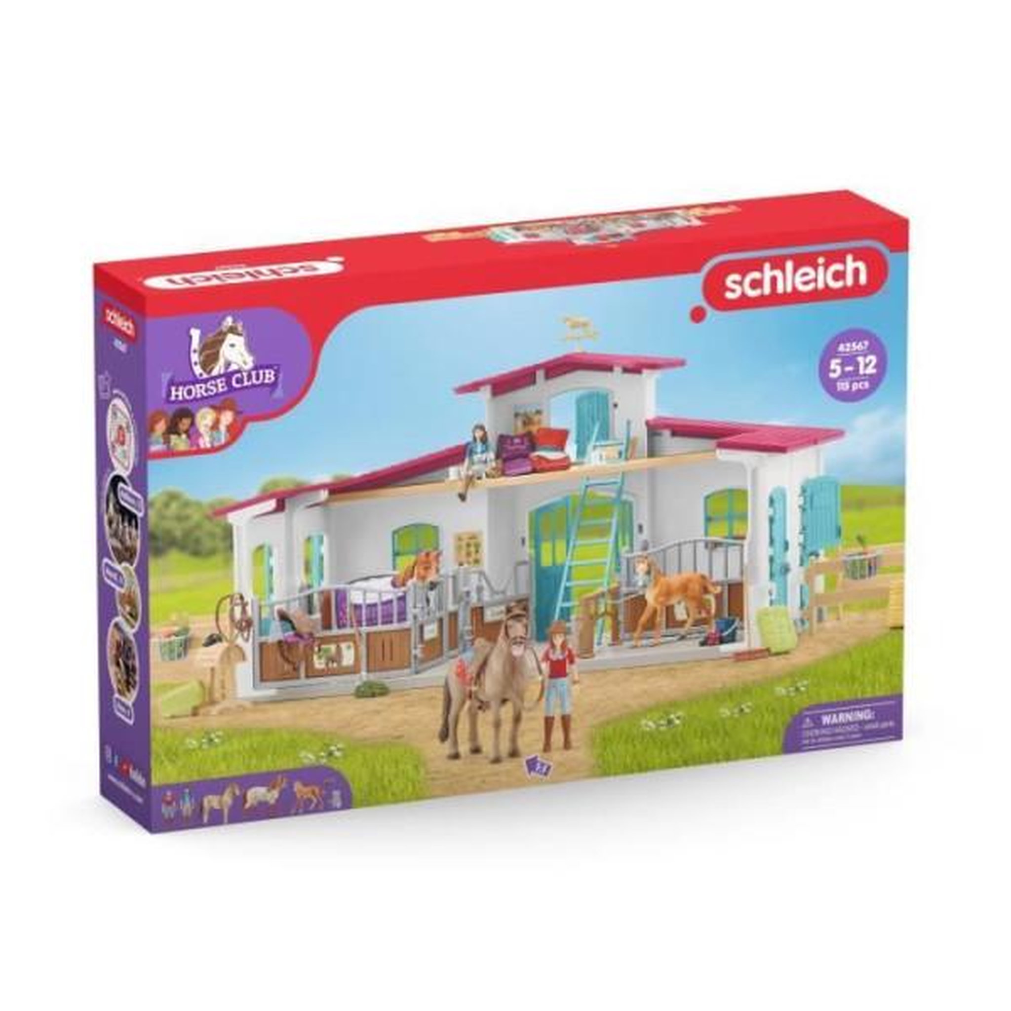 Voir la diapositive 6 : Schleich Centre équestre modulable de Lakeside pour chevaux, coffret figurines avec 115 éléments, Schleich 42567 Horse Club