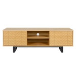 Paris Prix Meuble TV 2 Portes 2 Niches  Camden  150cm Chêne & Noir