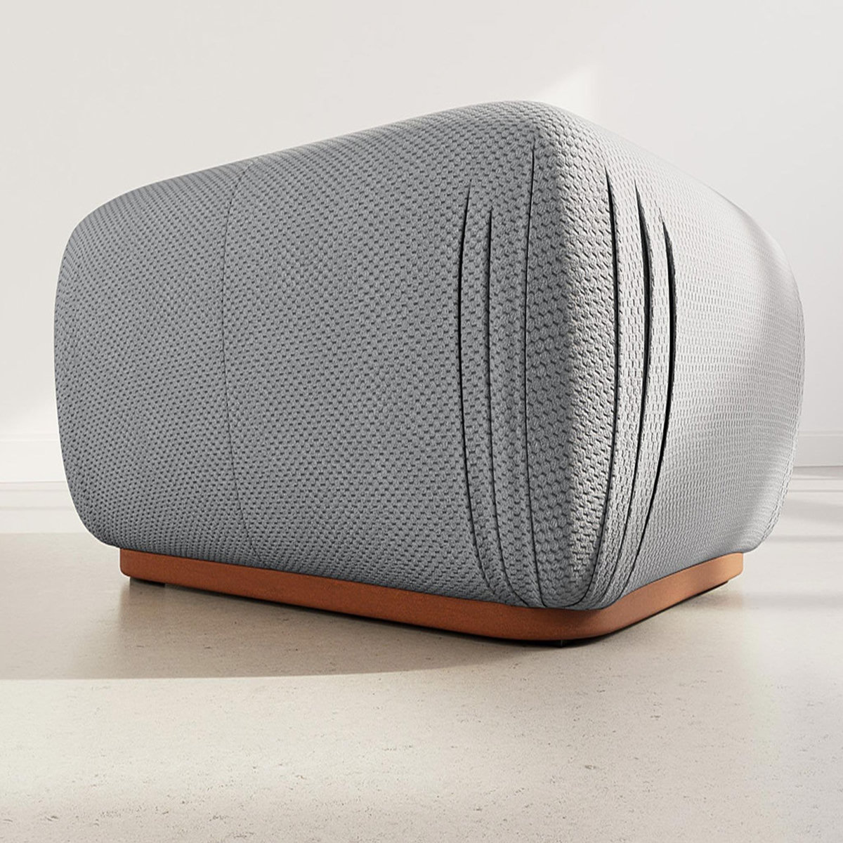 LISA DESIGN Penelope - pouf en velours texturé