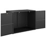 Voir la diapositive 3 : VIDAXL Armoire de rangement jardin Noir 100x55,5x80 cm Resine tressee