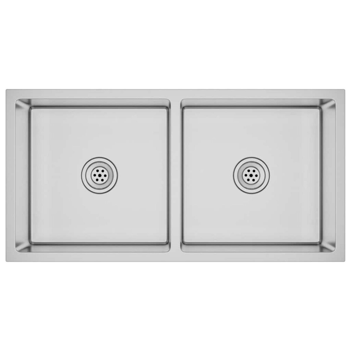 VIDAXL Evier de cuisine fait main Acier inoxydable