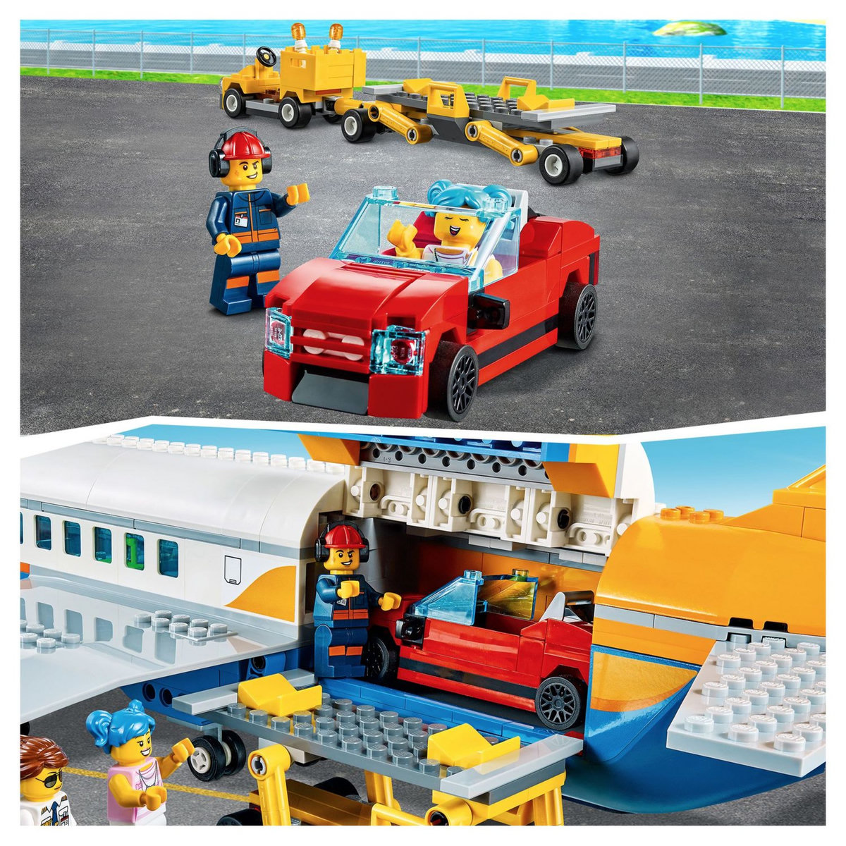 LEGO LEGO City 60262 L&rsquo;avion de Passagers, Jouet de Construction Terminal et Camion pour Enfants