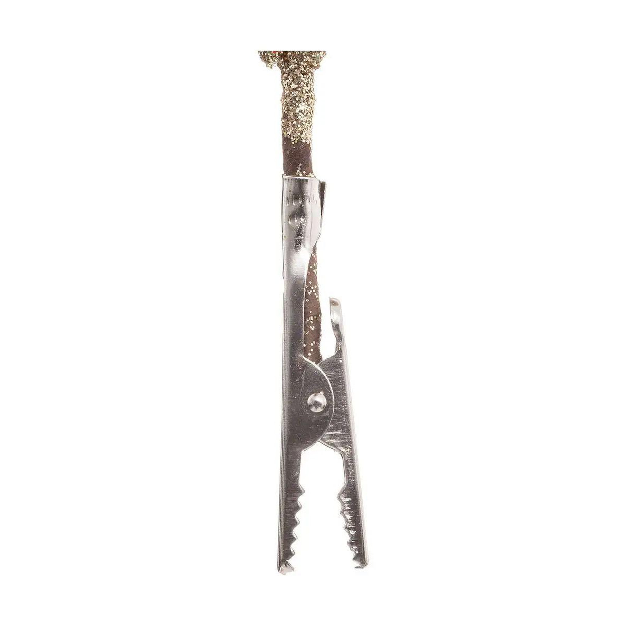 Voir la diapositive 2 : ATMOSPHERA Sujet de noël  bouquet paillettes  24cm or