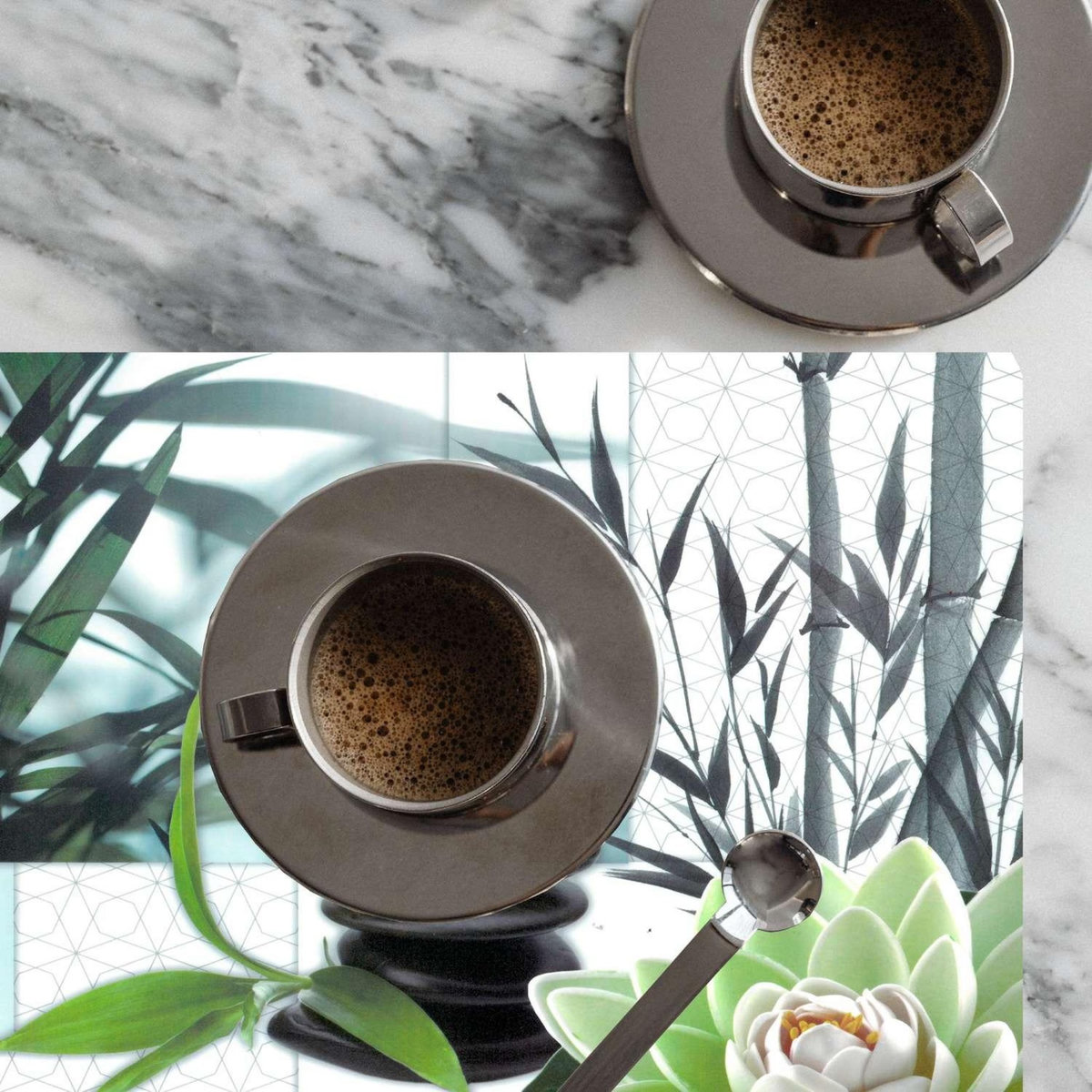 HABITABLE Lot de 6 sets de table Nenu - 28 x 43 cm - Vert