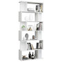 Voir la diapositive 3 : VIDAXL Bibliotheque/Separateur de piece Blanc brillant 80x24x192 cm