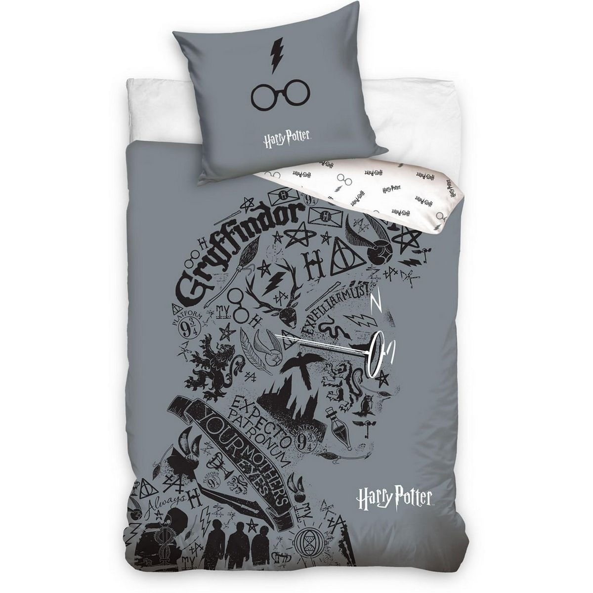 Home collection Parure housse de couette 140x200cm 100%coton 57fils harry potter