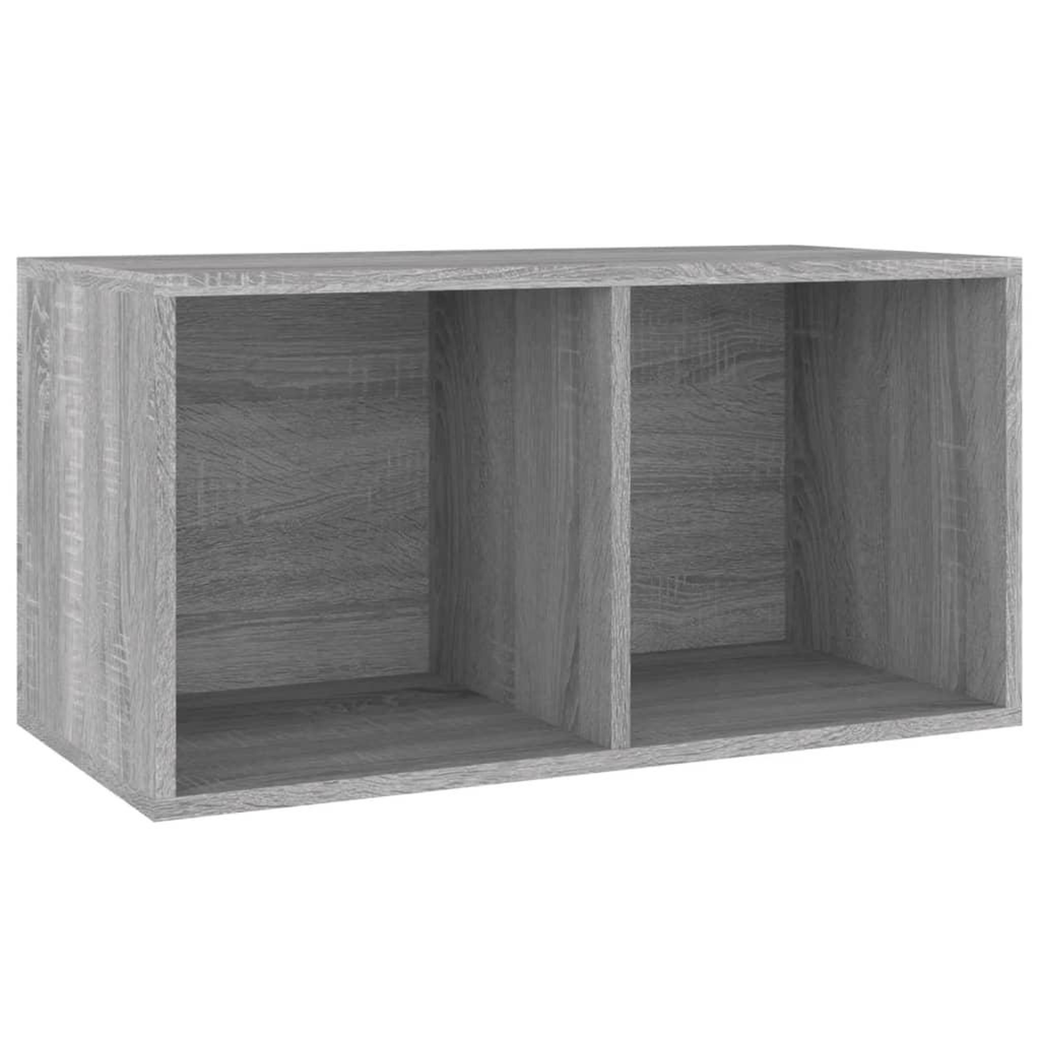 Voir la diapositive 2 : VIDAXL Boîte de rangement a disques vinyle Sonoma gris 71x34x36 cm