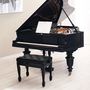 Voir la diapositive 2 : HOMCOM HOMCOM Banquette piano tabouret siege hauteur reglable noir bois revêtement synthétique