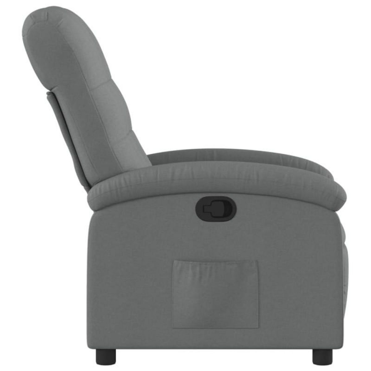 VIDAXL Fauteuil inclinable Gris foncé Tissu