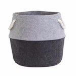 Le marquier Panier à bûches et à granulés - Bicolor feutrine