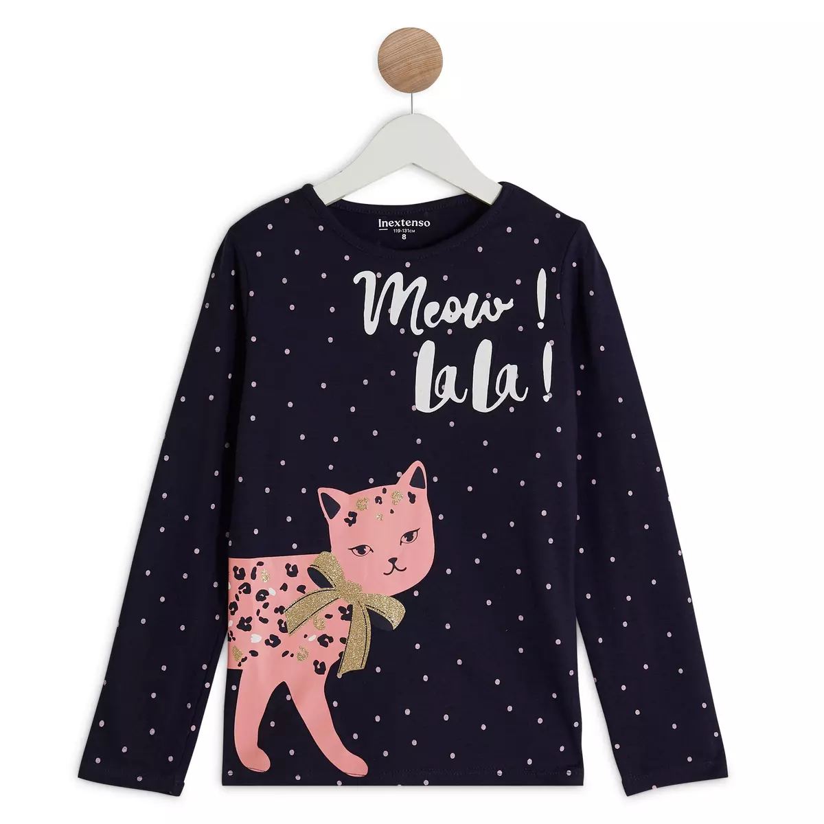 INEXTENSO T-shirt manches longues chat fille