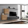Voir la diapositive 2 : Paris Prix Ensemble Meuble TV  Switch Lamel V  250cm Gris & Naturel