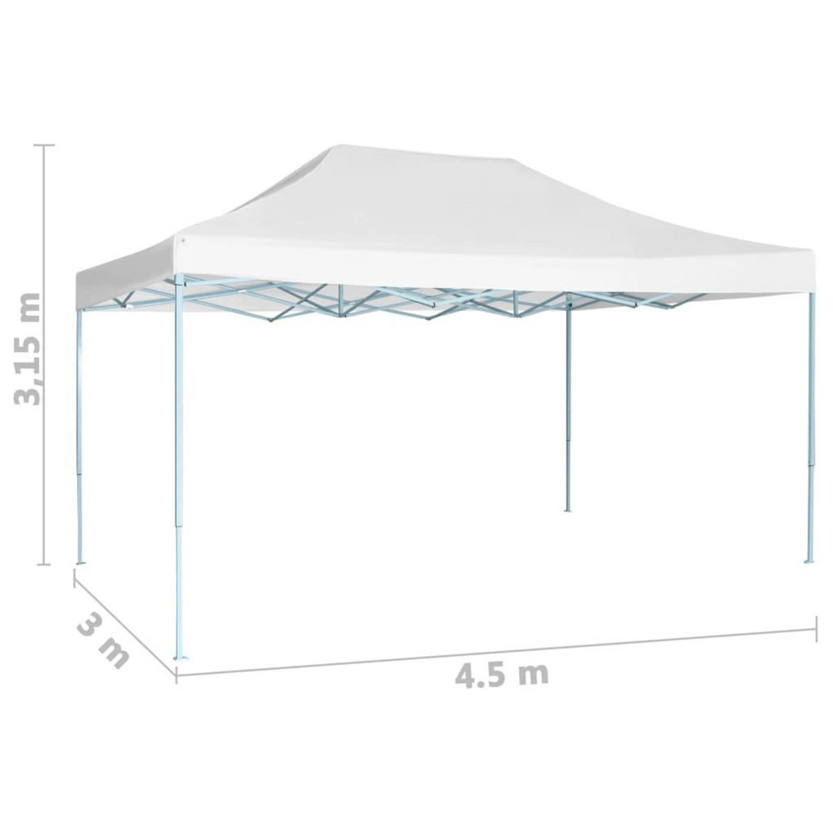 VIDAXL Tente de reception pliable 3x4,5 m Blanc
