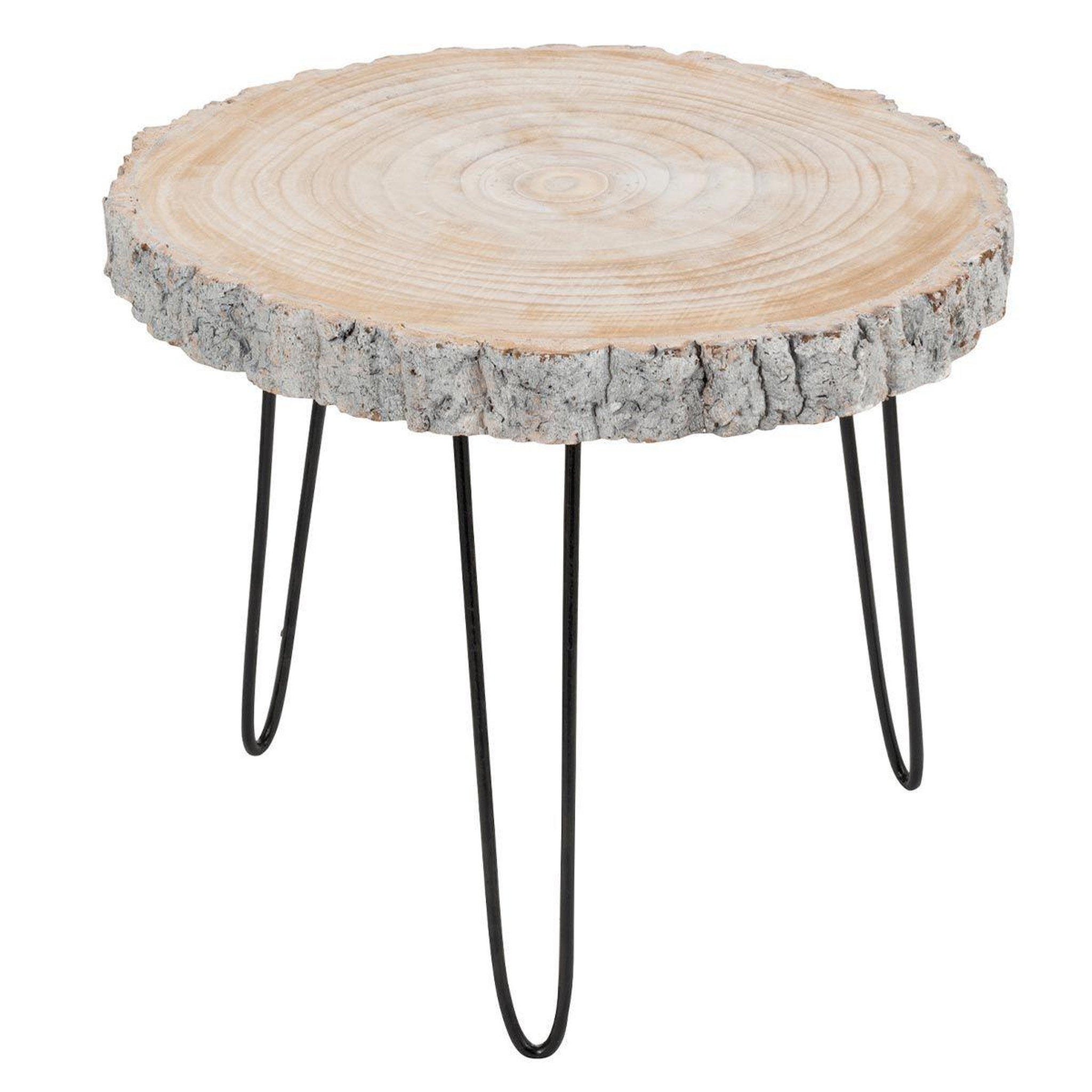 Voir la diapositive 1 : J-LINE Table d'appoint gigogne  albo  49cm gris & naturel