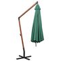 Voir la diapositive 4 : VIDAXL Parasol suspendu avec poteau en bois 350 cm vert