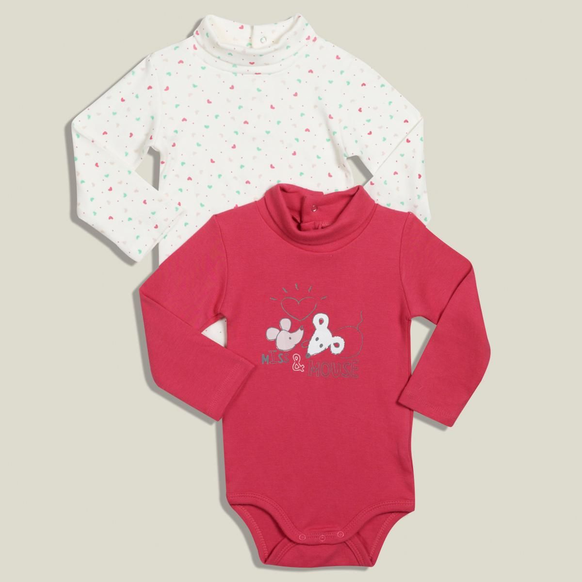 Lot de 2 sous-pull bodies bébé