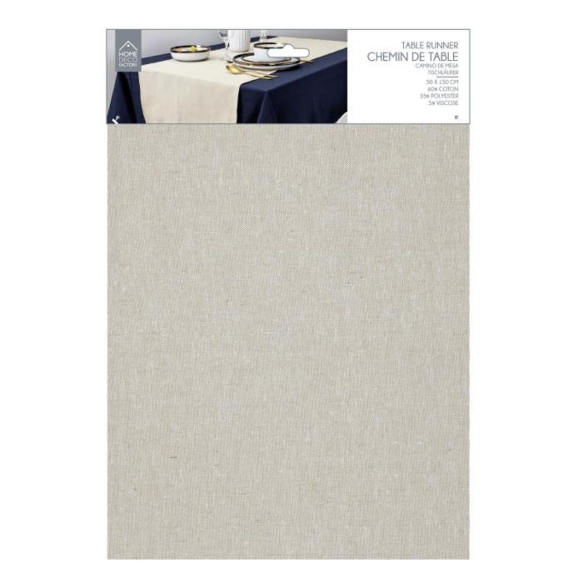 Paris Prix Chemin de Table Déco  Lunabel  50x150cm Beige