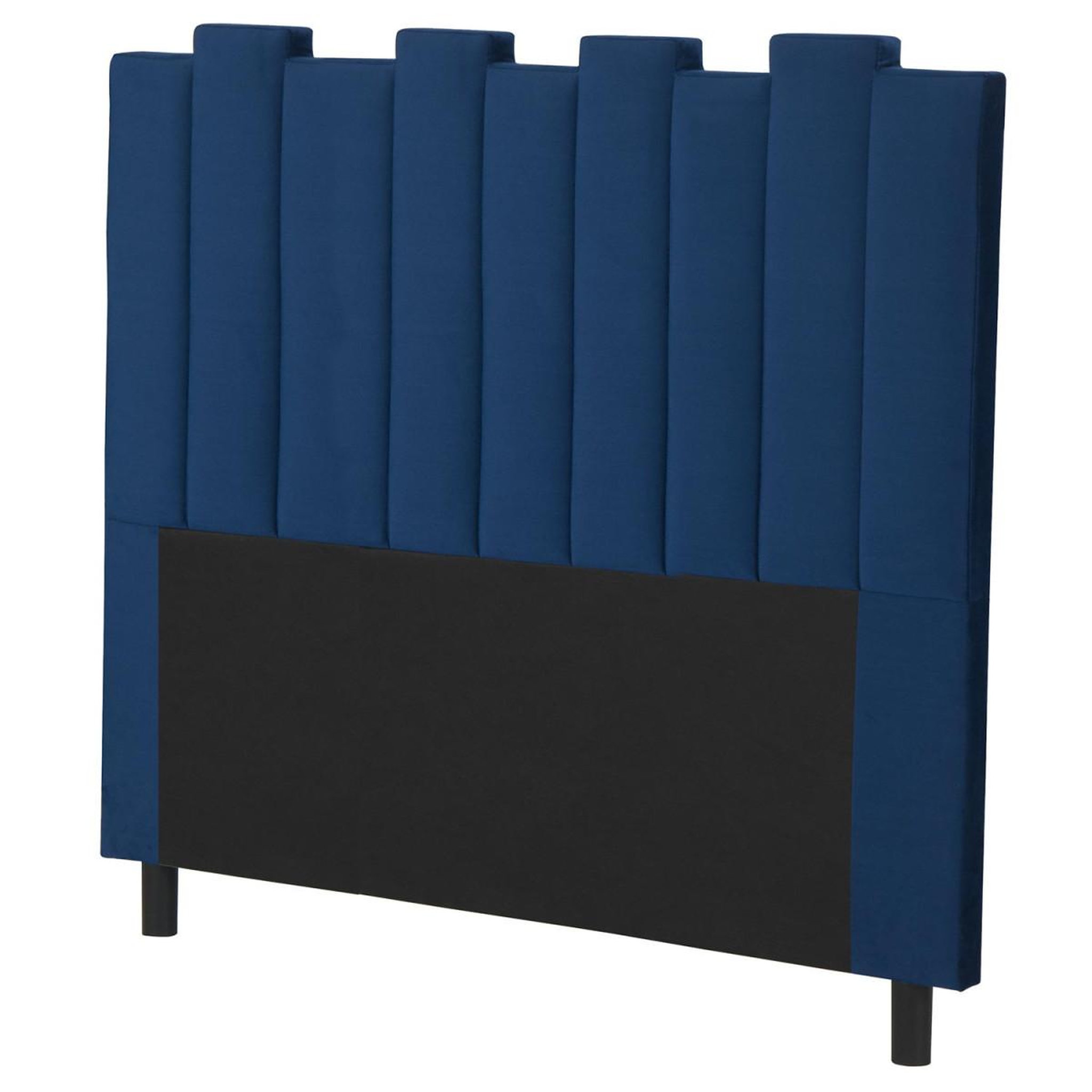 Voir la diapositive 4 : Paris Prix Tête de lit en velours design  kenty  140cm bleu