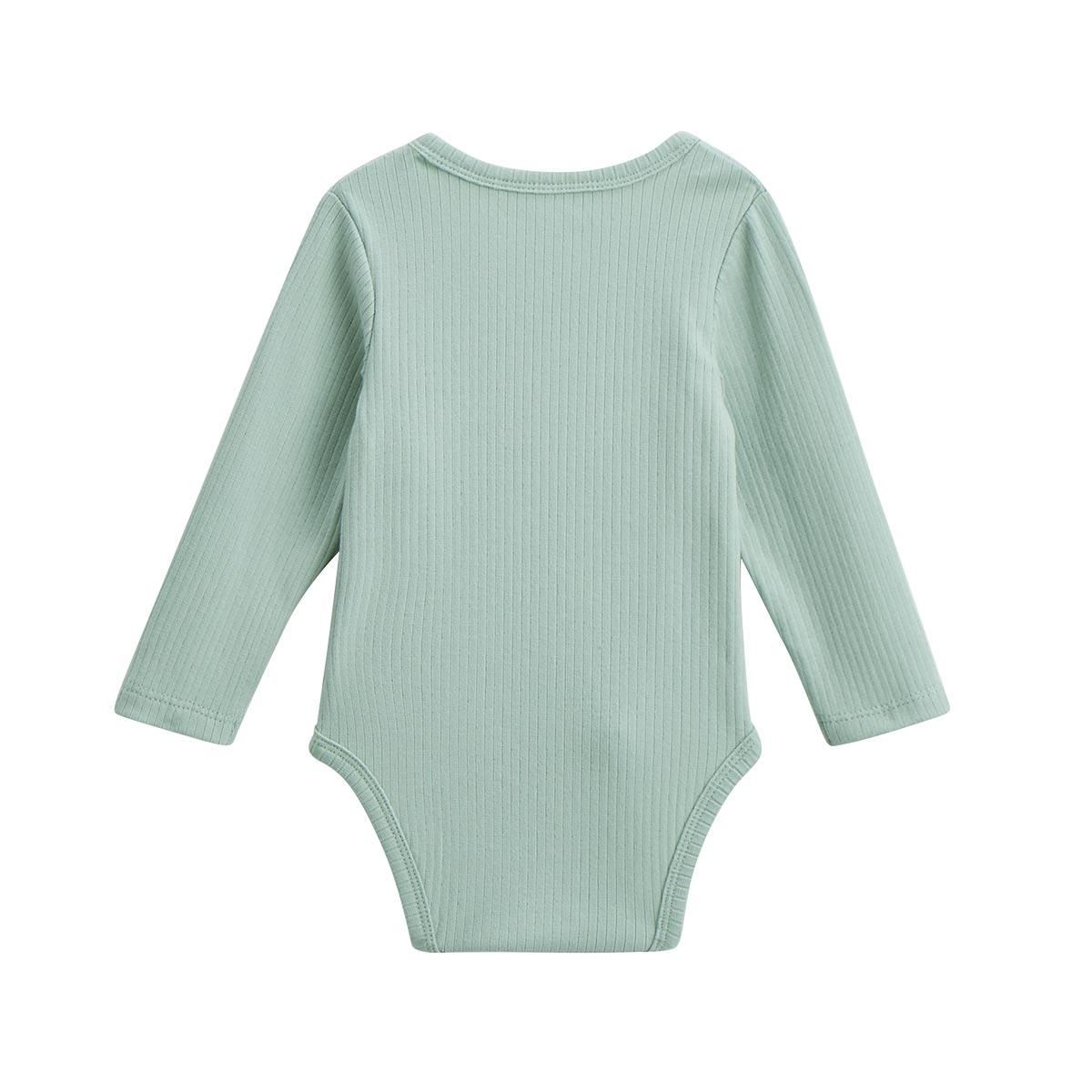 Petit Béguin Lot de 3 bodies bébé côtelés manches longues ouverture croisée Kenya