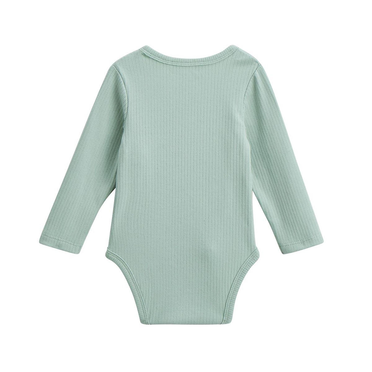 Petit Béguin Lot de 3 bodies bébé côtelés manches longues ouverture croisée Kenya