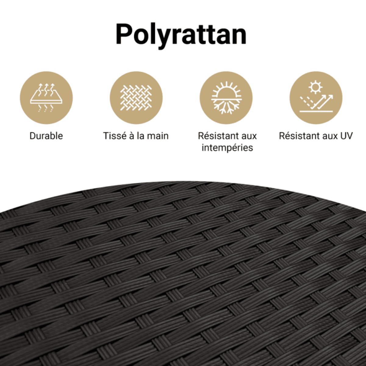 VIDAXL Salon de jardin 6 pcs avec coussins noir resine tressee