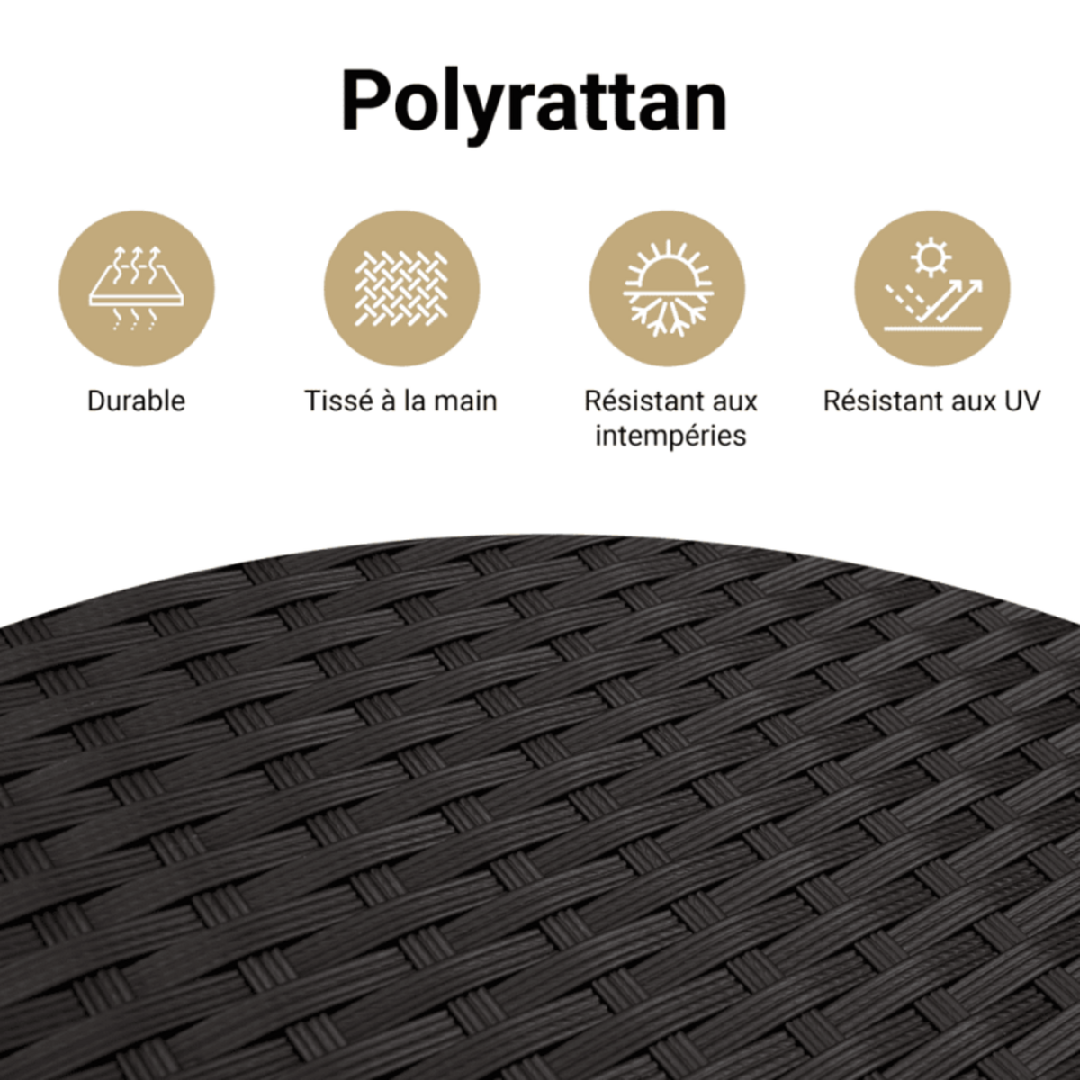 VIDAXL Salon de jardin 6 pcs avec coussins noir resine tressee