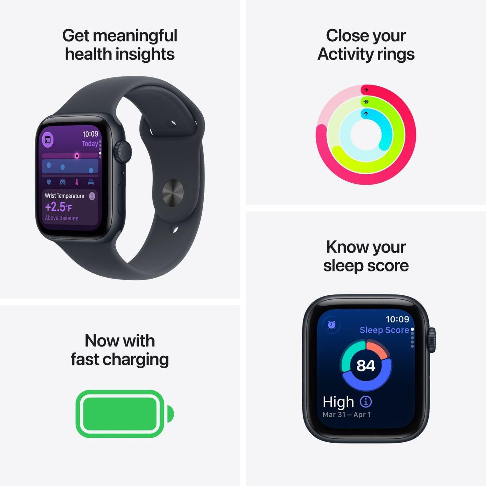 Voir la diapositive 3 : APPLE Montre connectée se 3 40mm lumière stellaire m/l cellular