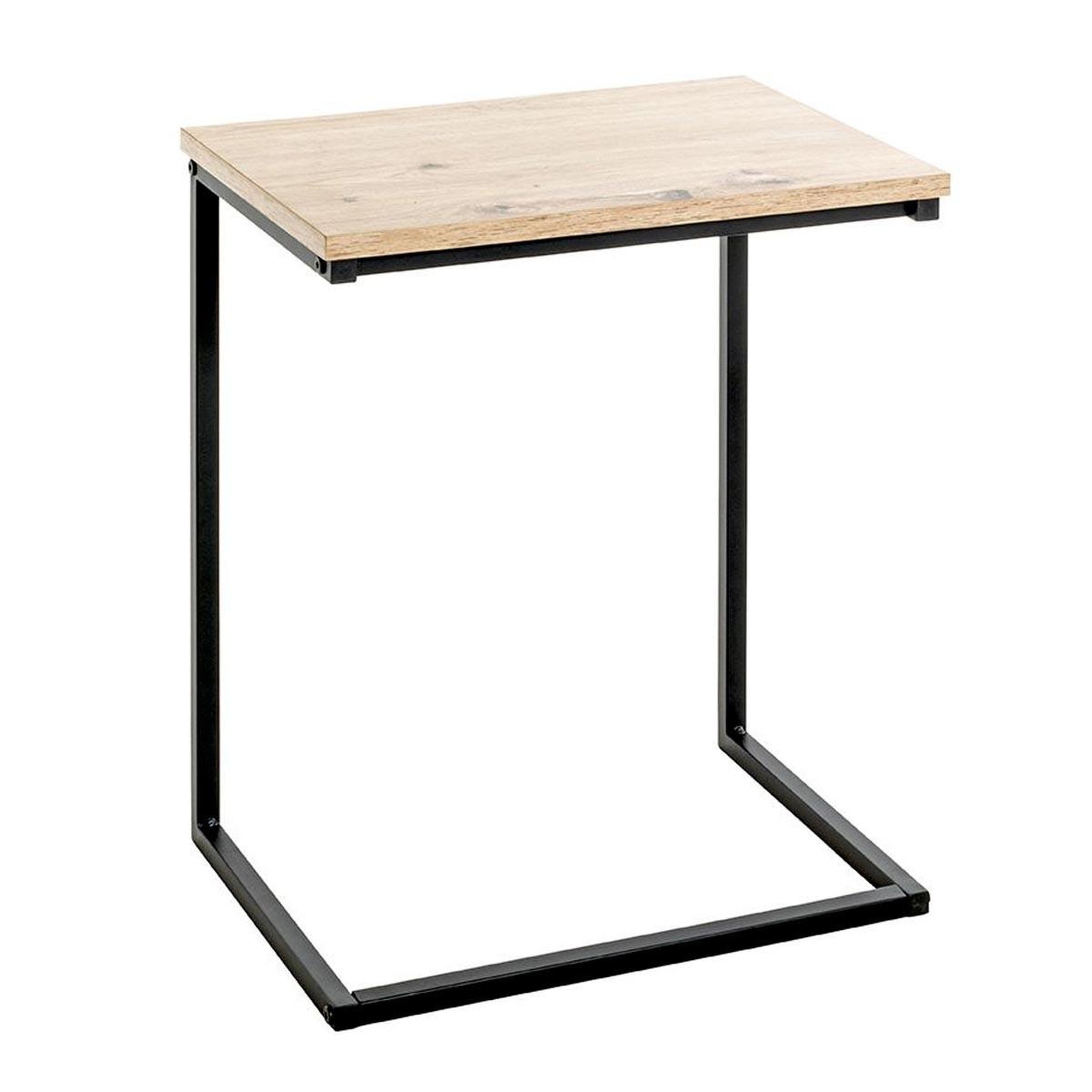 Paris Prix Table d'Appoint Design  Louna  50cm Naturel & Noir