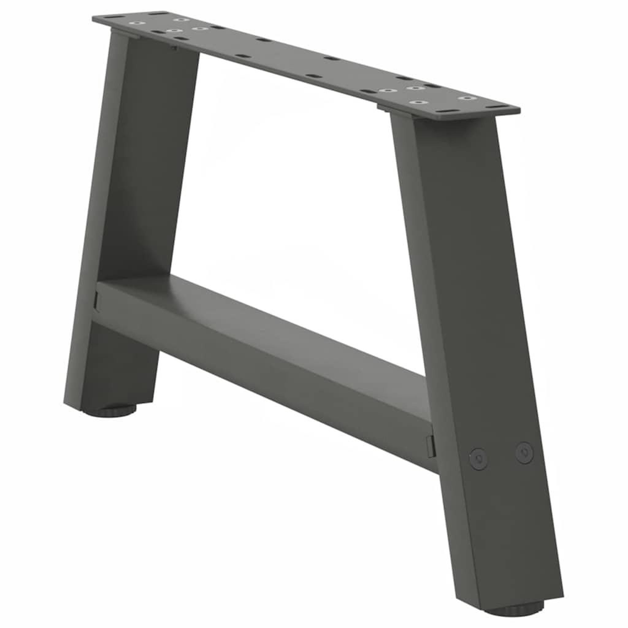 Voir la diapositive 4 : VIDAXL Pieds de table basse forme de A 2 pcs anthracite 60x(30-31) cm