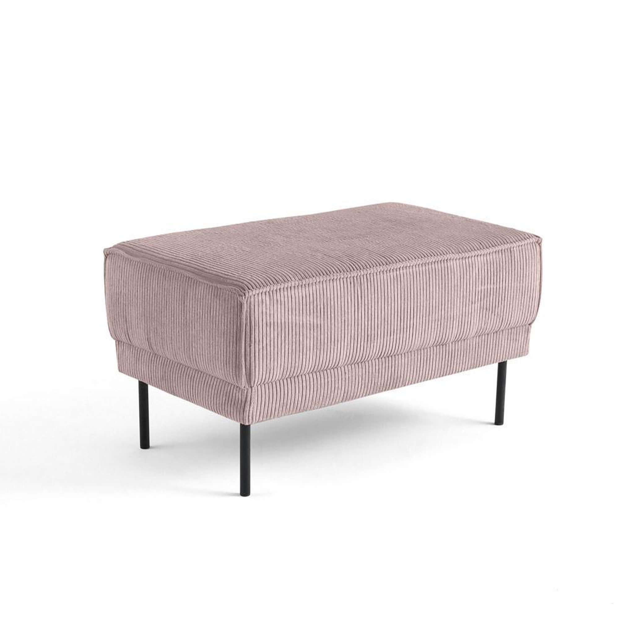 Voir la diapositive 2 : BEST MOBILIER Charlie - pouf - pieds hauts - en velours côtelé