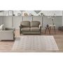 Voir la diapositive 5 : Paris Prix Tapis Tissé Déco Scandinave  Gène IV  Beige & Bleu