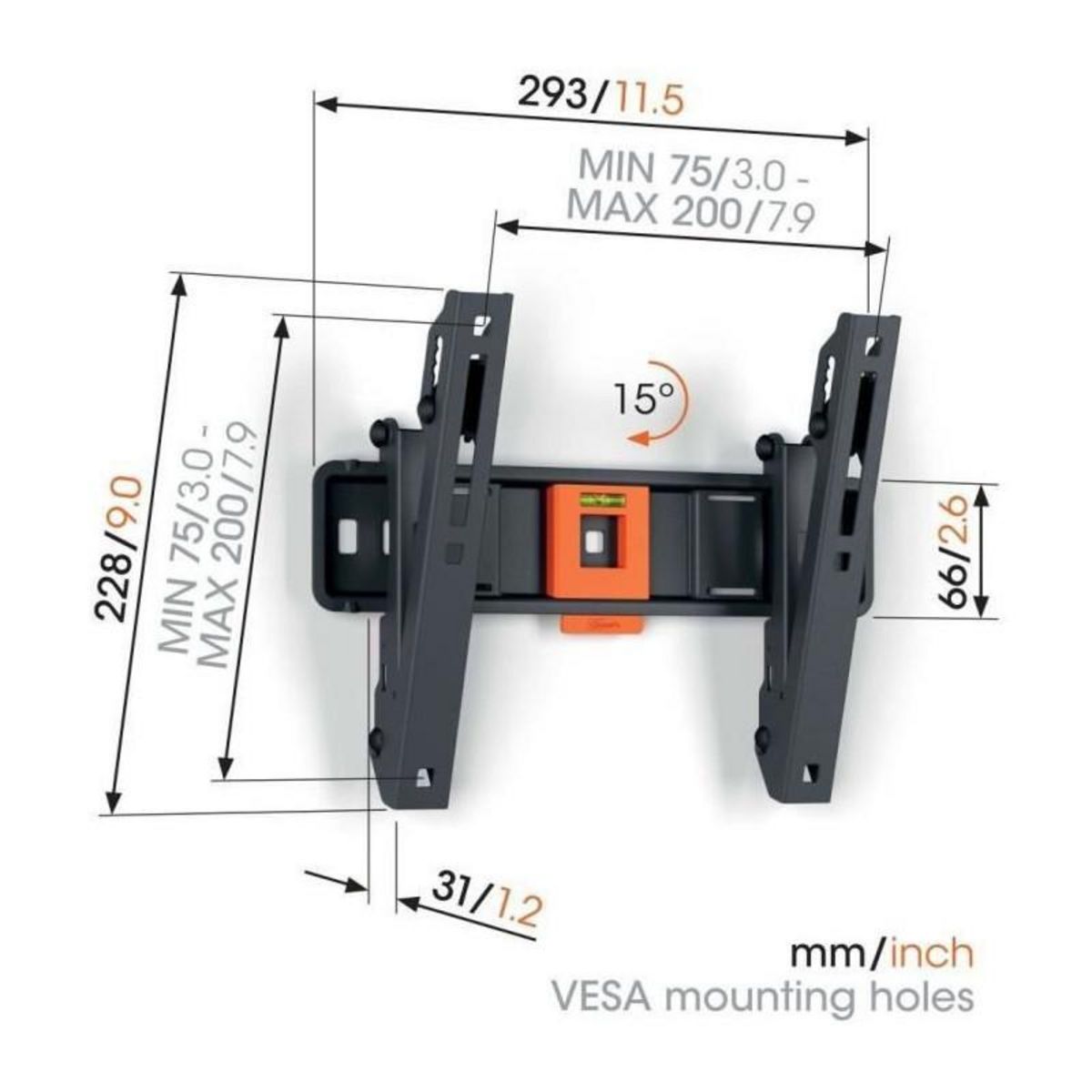 Vogels Support mural pour TV - VOGEL'S - TVM 1223 Full-Motion Small, 1 bras, 19-43