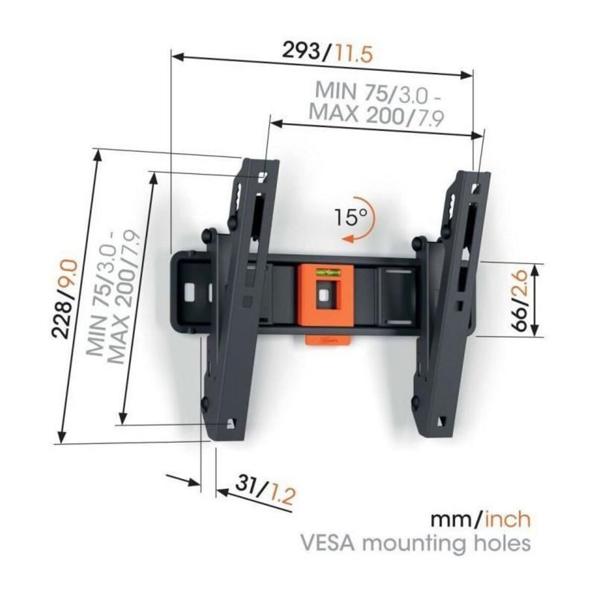 Vogels Support mural pour TV - VOGEL'S - TVM 1223 Full-Motion Small, 1 bras, 19-43
