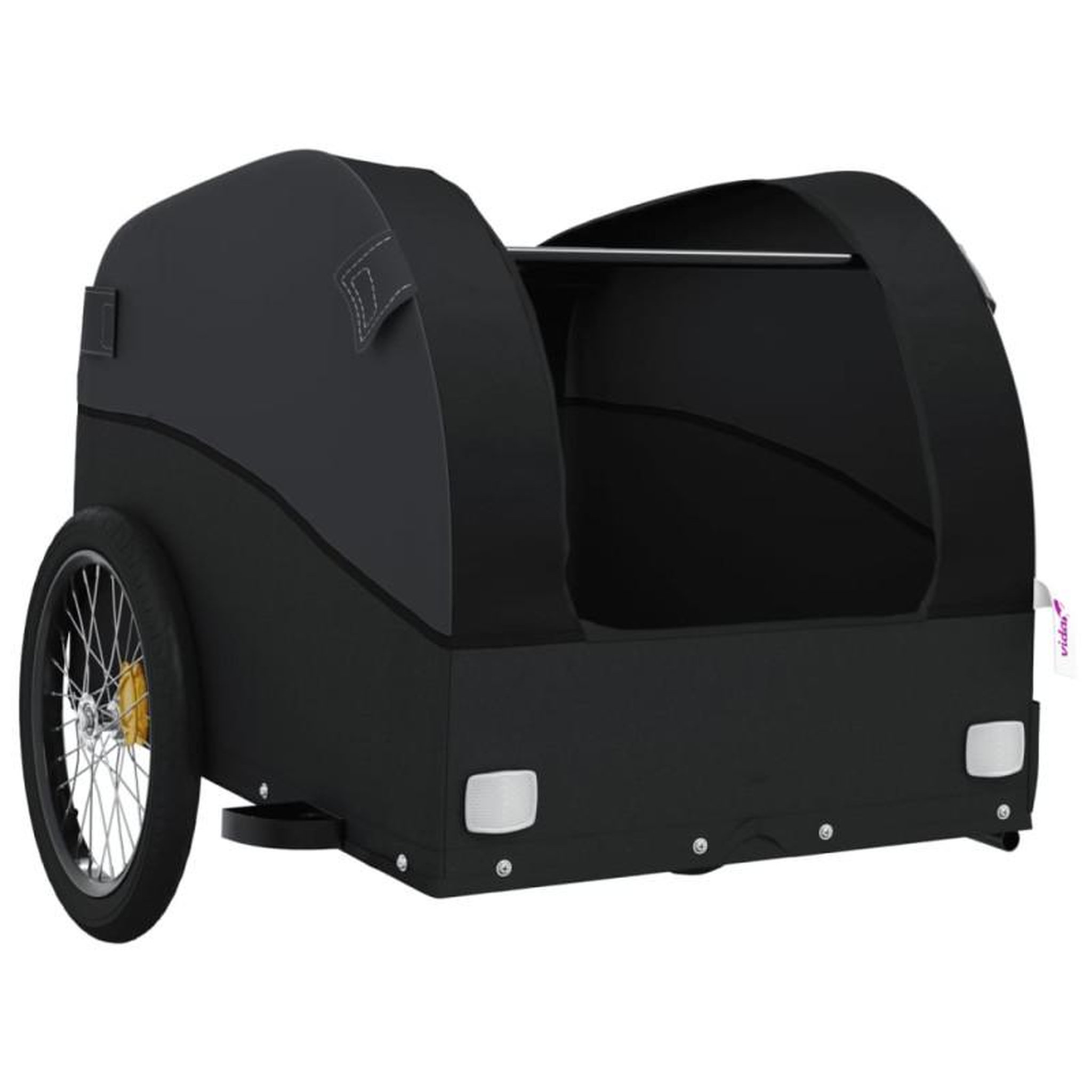 Voir la diapositive 5 : VIDAXL Remorque de vélo noir 45 kg fer