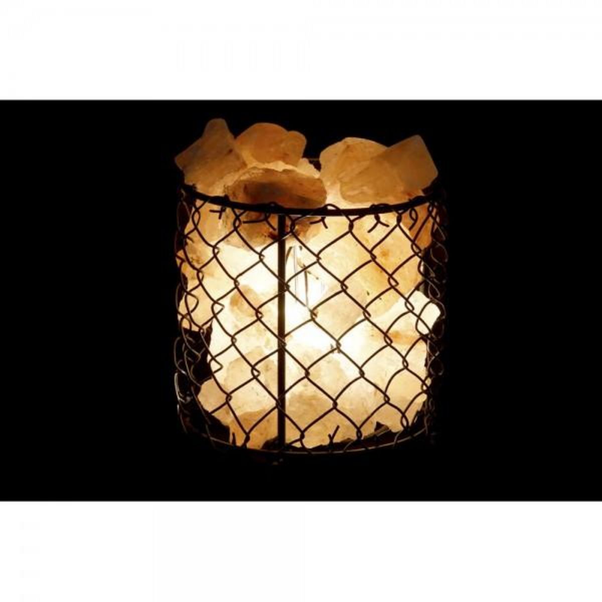 MARKET24 Décoration lumineuse DKD Home Decor Sel Noir Orange 15 W 17 x 17 x 17 cm