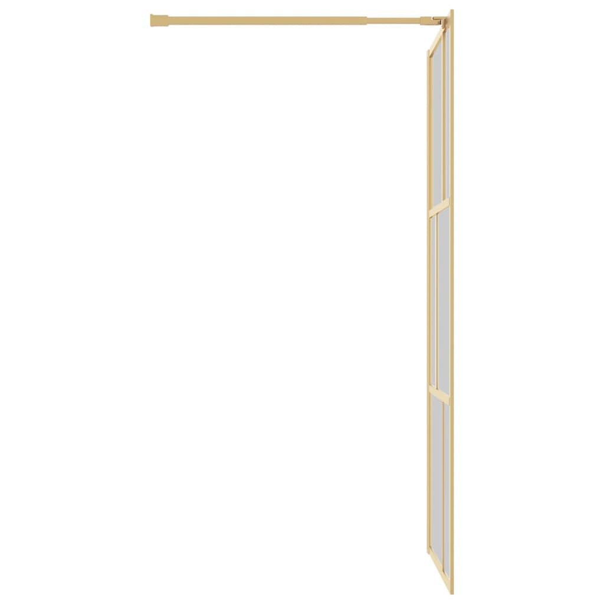 Voir la diapositive 4 : VIDAXL Paroi de douche avec verre ESG transparent dore 80x195 cm