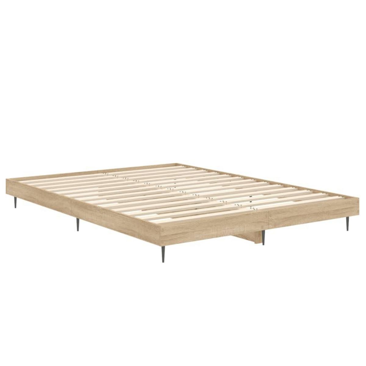 VIDAXL Cadre de lit sans matelas chene sonoma 140x190 cm